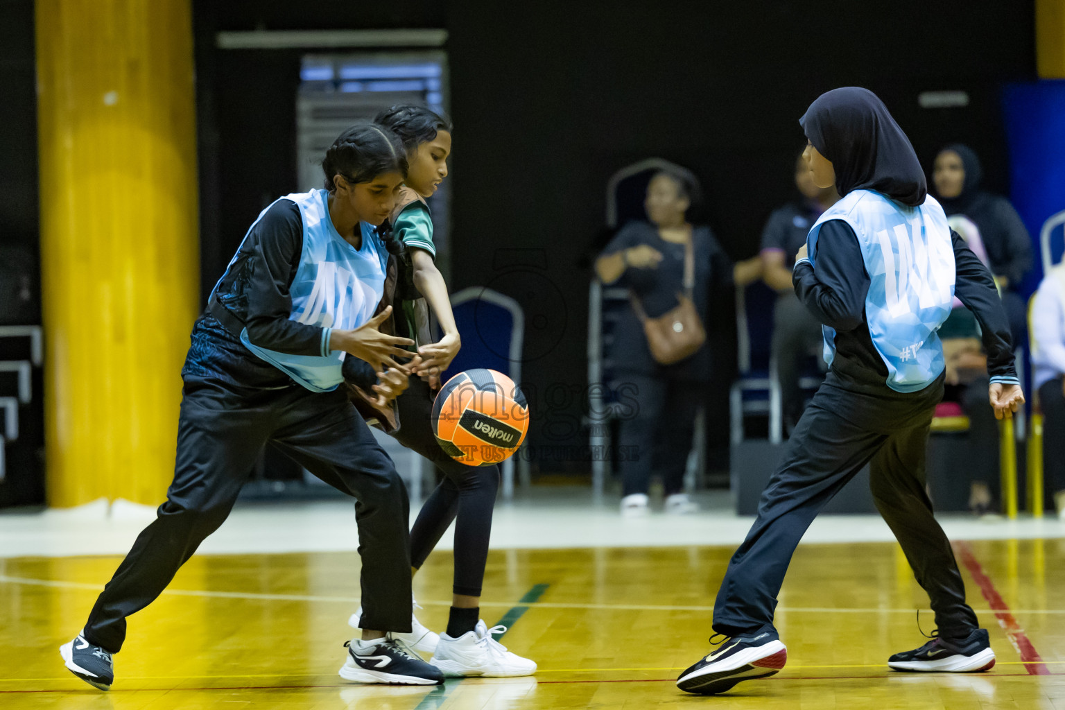 Day 12 of 25th Inter-School Netball Tournament was held in Social Center at Male', Maldives on Thursday, 22nd August 2024.