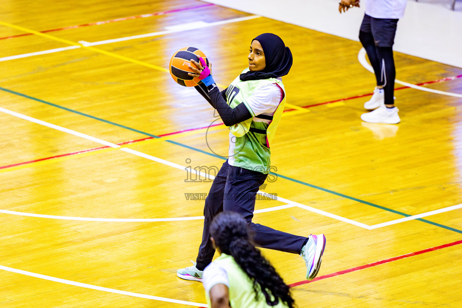 Kulhudhuffushi Youth & Recreation Club vs Sports Club Shining Star in Day 3 of 21st National Netball Tournament was held in Social Canter at Male', Maldives on Saturday, 18th May 2024. Photos: Nausham Waheed / images.mv