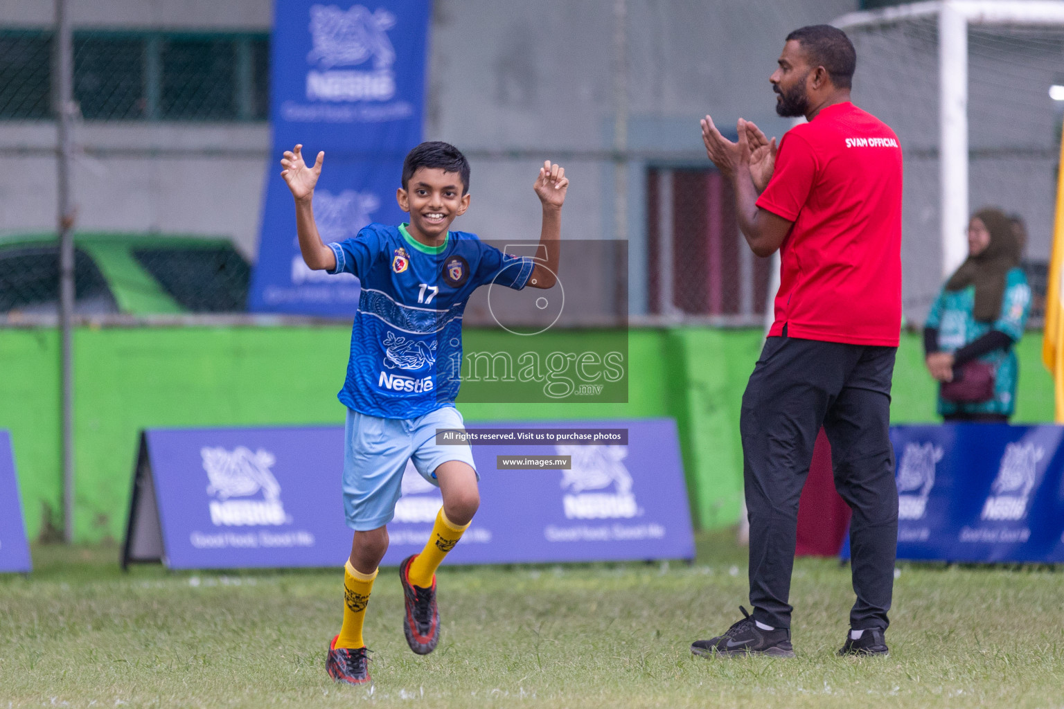 Day 1 of Nestle kids football fiesta, held in Henveyru Football Stadium, Male', Maldives on Wednesday, 11th October 2023 Photos: Shut Abdul Sattar/ Images.mv