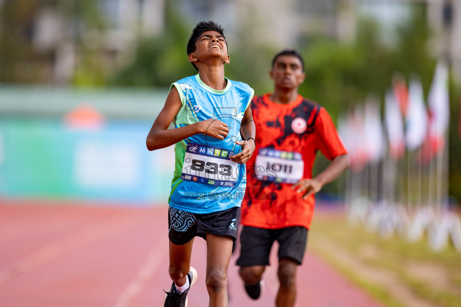 Day 3 of MWSC Interschool Athletics Championships 2024 held in Hulhumale Running Track, Hulhumale, Maldives on Monday, 11th November 2024. 
Photos by: Hassan Simah / Images.mv