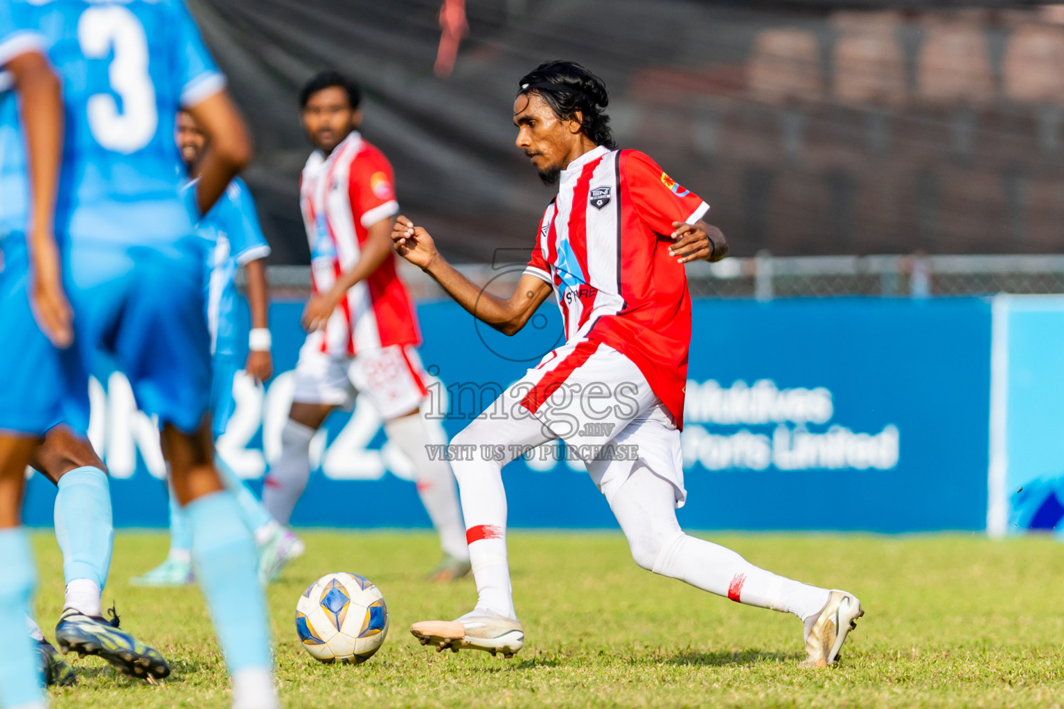 Tent SC vs Lagoons SC in the Quarter Final of Second Division 2023 in Male' Maldives on Thursday, 8th February 2023. Photos: Nausham Waheed / images.mv