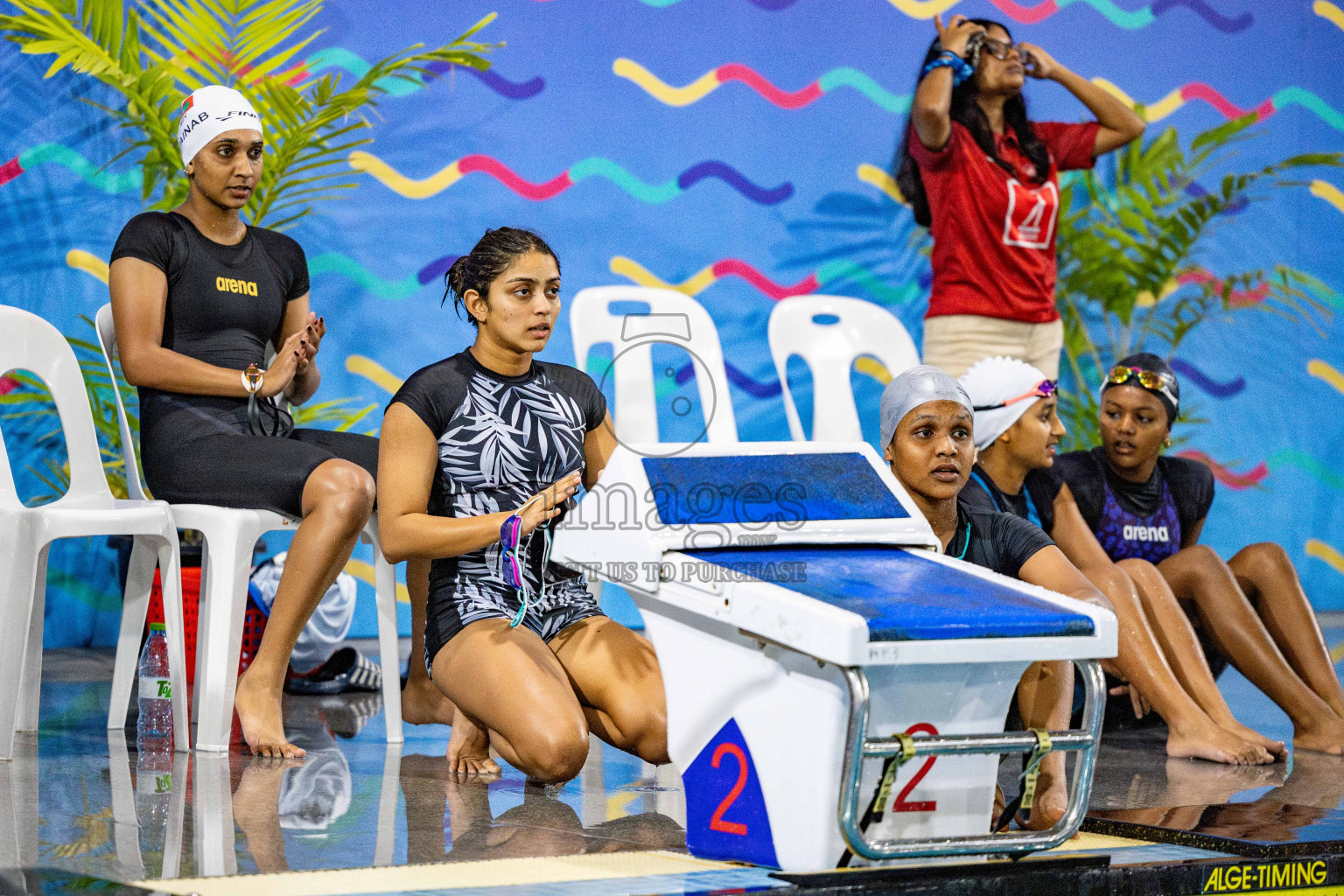 Day 5 of National Swimming Competition 2024 held in Hulhumale', Maldives on Tuesday, 17th December 2024. Photos: Hassan Simah / images.mv