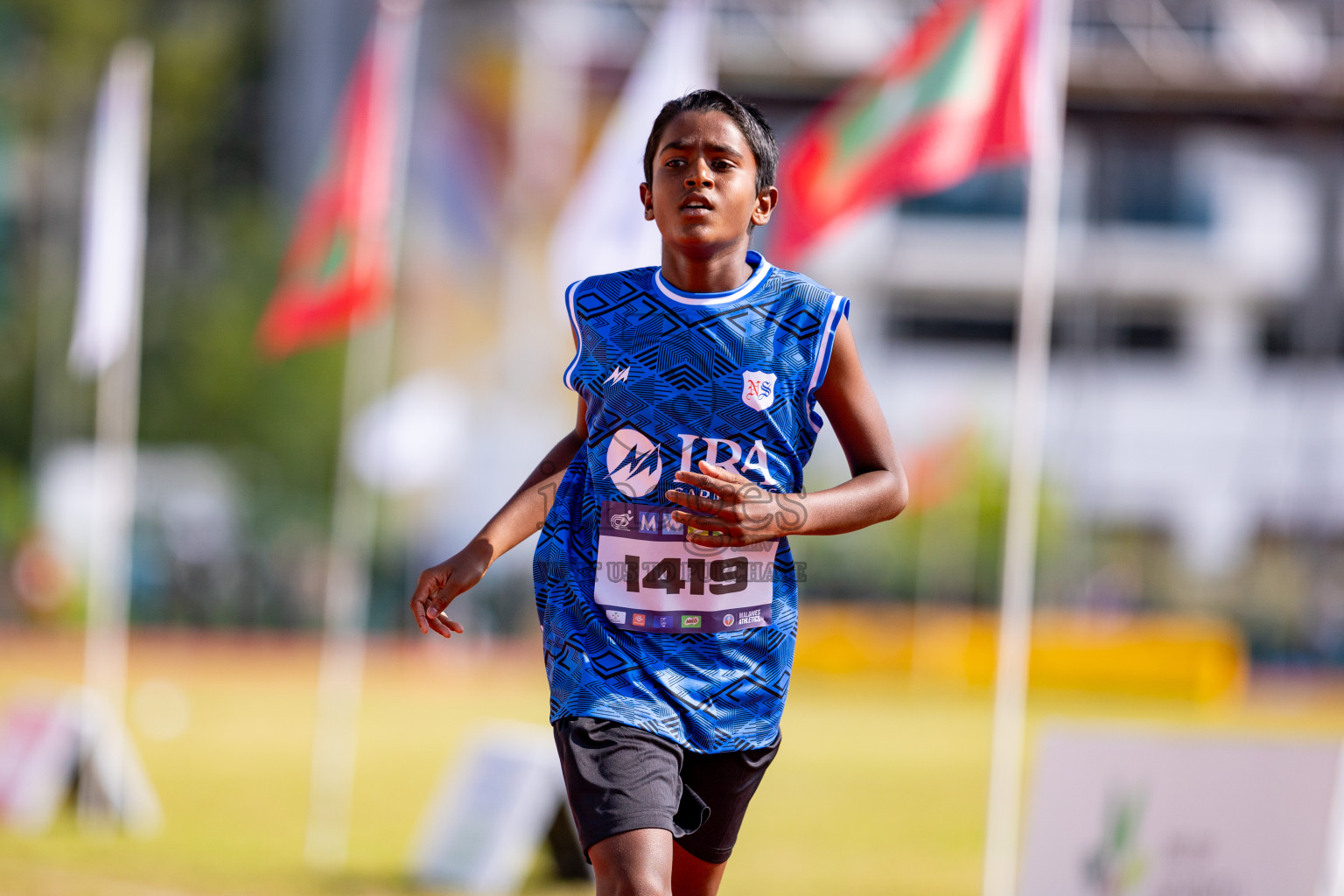 Day 3 of MWSC Interschool Athletics Championships 2024 held in Hulhumale Running Track, Hulhumale, Maldives on Monday, 11th November 2024. 
Photos by: Hassan Simah / Images.mv