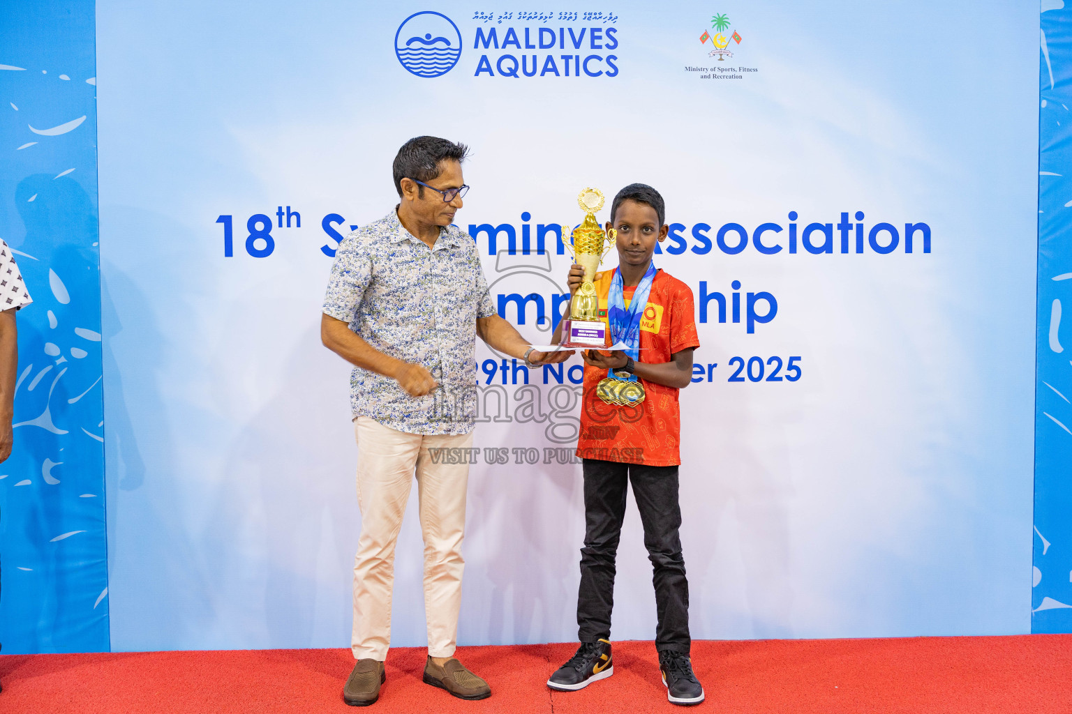 18th Swimming Association Championship 2025, Closing Ceremony was held on Saturday, 29th November 2025 at Swimming Track Hulhumale', Maldives. Photos: Areef Adam / images.mv