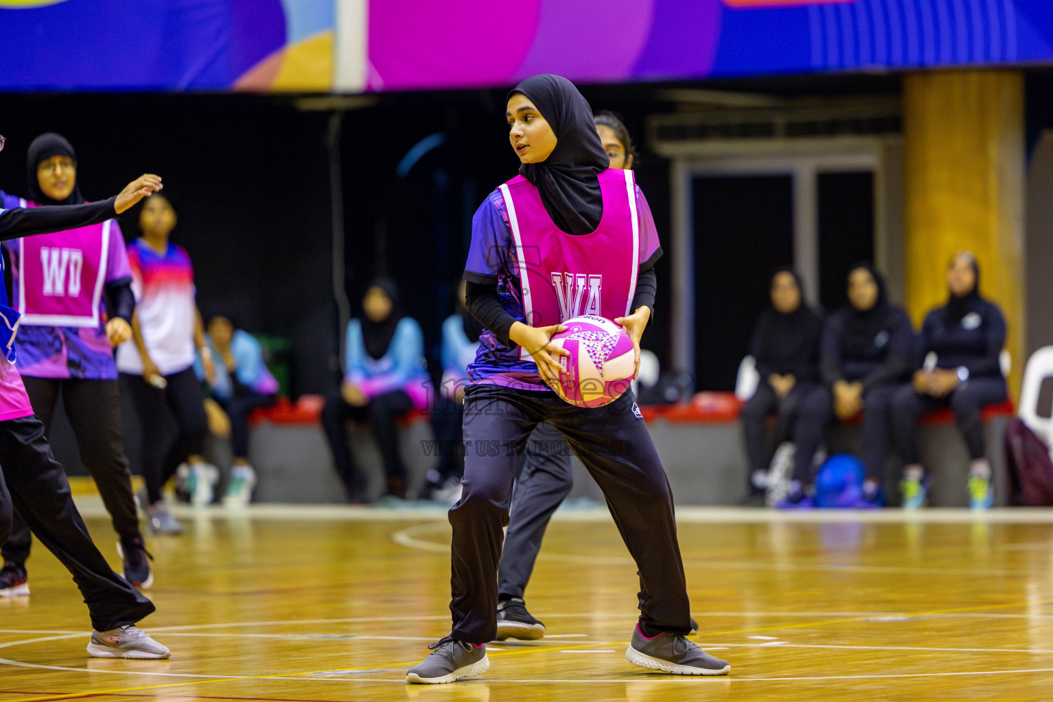 Young Netters B vs N Sports Academy B in Day 3 of 3rd Netball Junior Championship, held at Social Center on Tuesday, 21st January 2025 . Photos: Nausham Waheed / images.mv