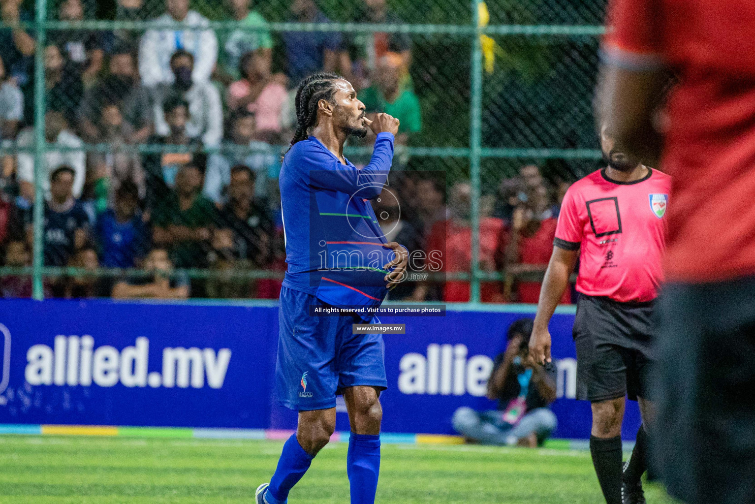 STO RC Vs Team Fenaka in the Quarter Finals of Club Maldives 2021 held in Hulhumale, Maldives on 13 December 2021. Photos: Shu Abdul Sattar / images.mv