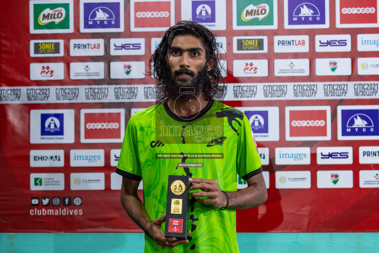 Team FSM Vs Prisons Club in the Semi Finals of Club Maldives 2021 held in Hulhumale, Maldives on 15 December 2021. Photos: Ismail Thoriq / images.mv