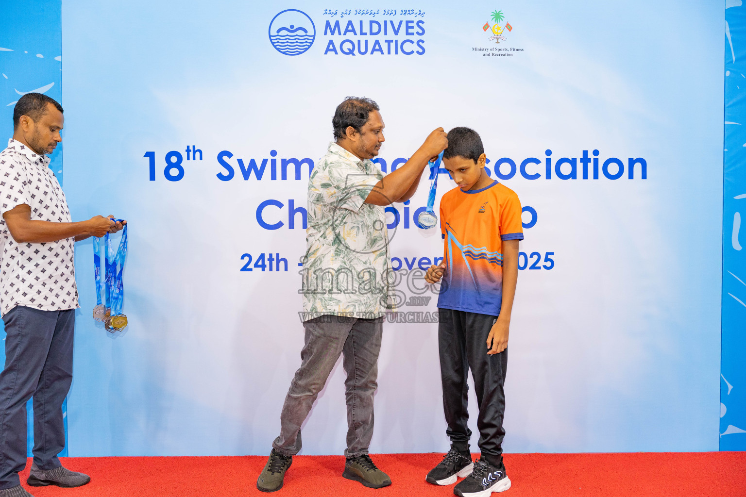 18th Swimming Association Championship 2025, Closing Ceremony was held on Saturday, 29th November 2025 at Swimming Track Hulhumale', Maldives. Photos: Areef Adam / images.mv