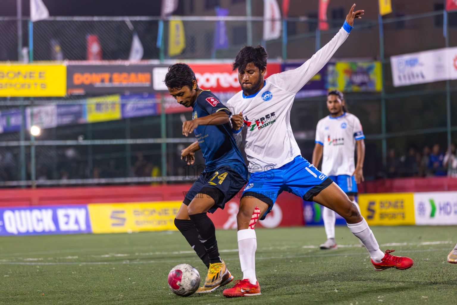 Th Guraidhoo vs Th Veymandoo in Day 15 of Golden Futsal Challenge 2024 was held on Monday, 29th January 2024, in Hulhumale', Maldives
Photos: Ismail Thoriq / images.mv