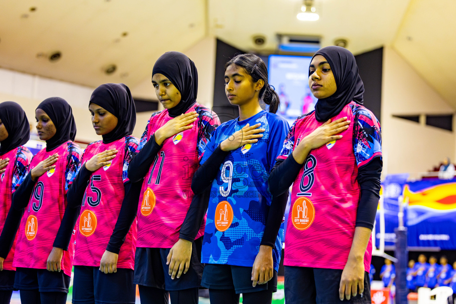 Police club vs Volleyball Youth NG Day 3 of Women's Division of Milo VAM Cup 2025 held in Male', Maldives on Friday, 11th April 2025 at Social Center Indoor Hall Photos By: Nausham Waheed / images.mv