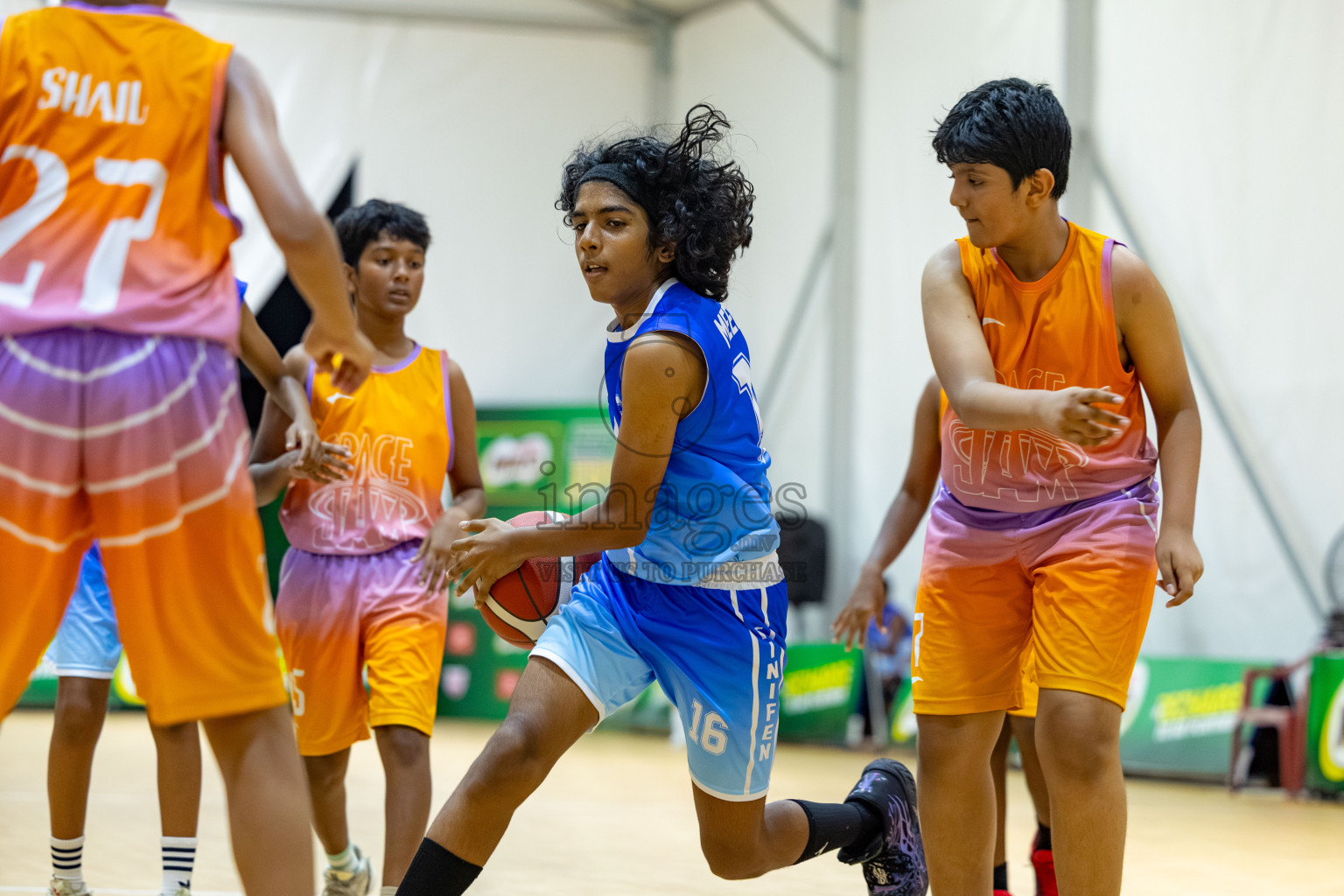 Milo 5 x 5 Junior Challenge 2025 - Basketball tournament held in Basketball Training Center, Male', Maldives on Thursday, 09th October 2025. 
Photo by: Hassan Simah / Images.mv