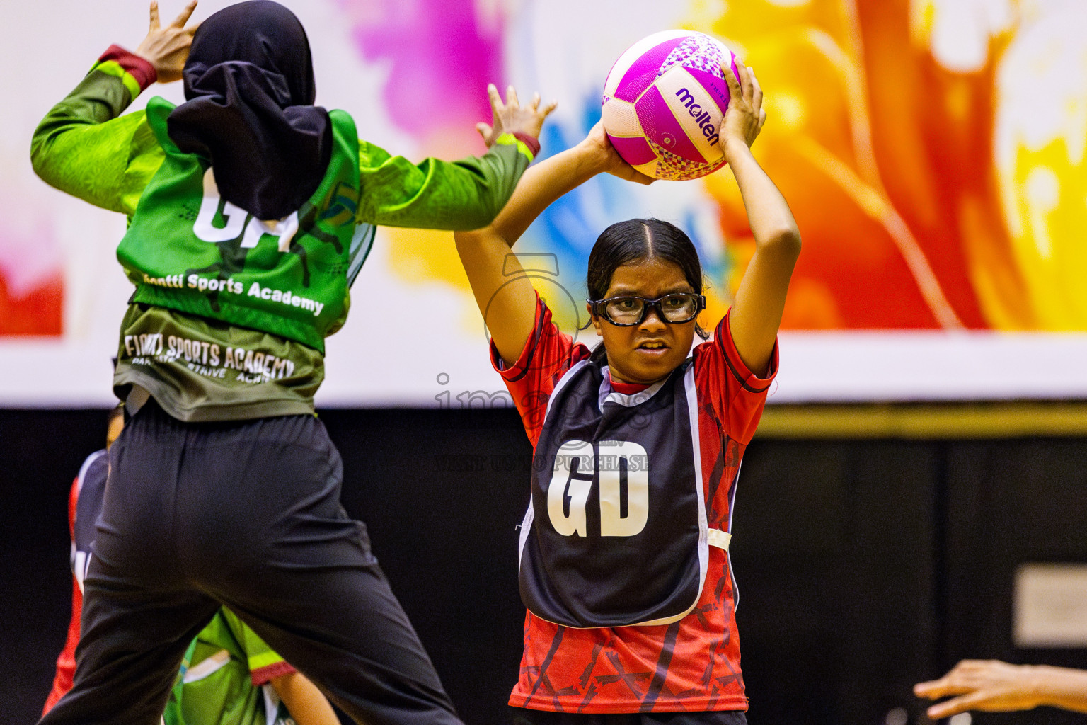 AIS Netball Academy vs Fiontti Sports Academy in Day 2 of 3rd Junior Championship - Netball association of Maldives, held at Social Center on Monday 20th January 2025 . Photos by Nausham Waheed