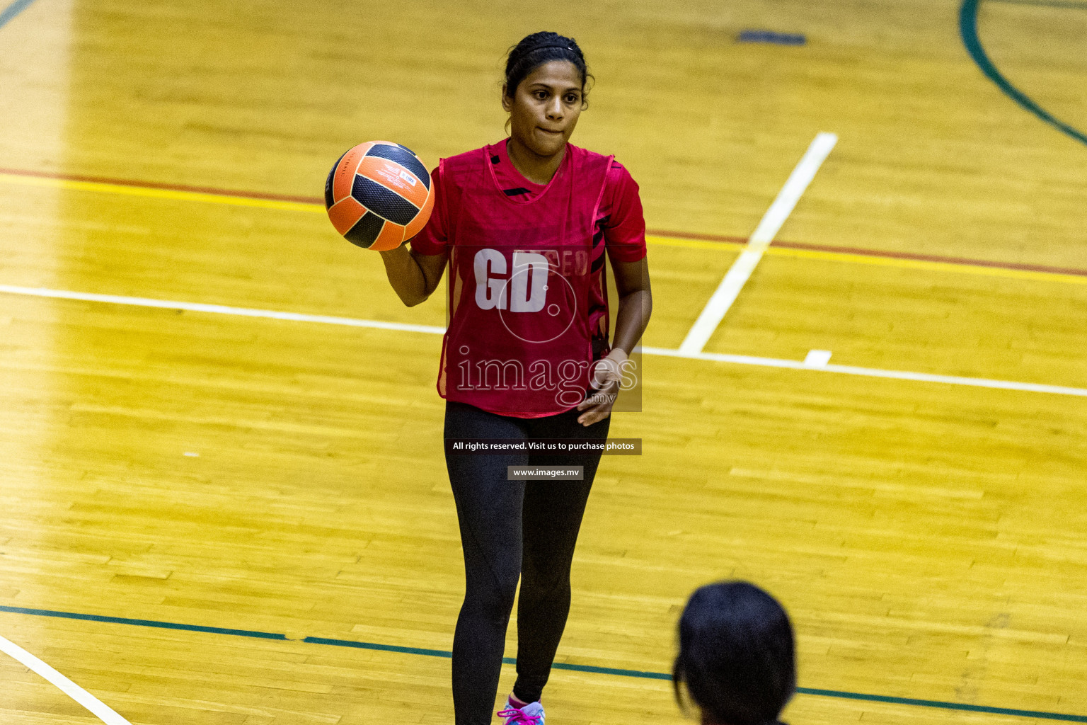 Lorenzo Sports Club vs Vyansa in the Milo National Netball Tournament 2022 on 18 July 2022, held in Social Center, Male', Maldives. Photographer: Shuu, Hassan Simah / Images.mv