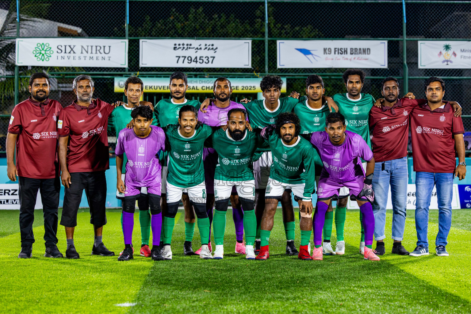 Dee Cee Jay SC vs Comienzo FC in Day 2 of Laamehi Dhiggaru Ekuveri Futsal Challenge 2025 was held on Friday, 25th July 2025, at Dhiggaru Futsal Ground, Dhiggaru, Maldives Photos: Nausham Waheed  / images.mv