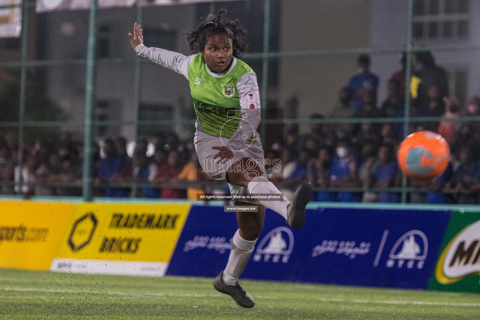 Ports Limited vs WAMCO - in the Finals 18/30 Women's Futsal Fiesta 2021 held in Hulhumale, Maldives on 18 December 2021. Photos by Nausham Waheed & Shuu Abdul Sattar