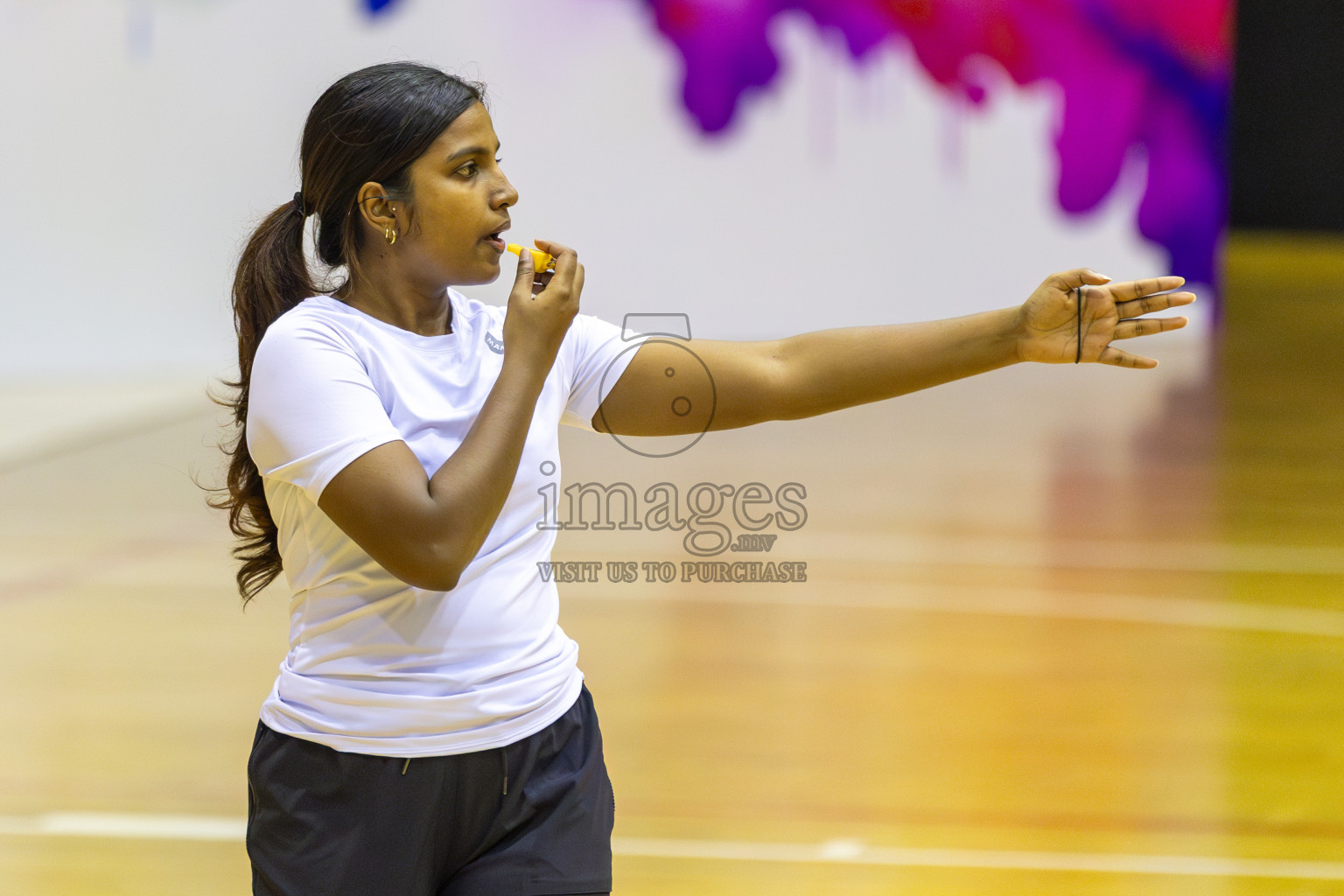 Fionti SC vs Netgen A in Day 6  of 3rd Netball Junior Championship, held at Social Center on Friday 24th January 2025 . Photos: Shuu Abdul Sattar / images.mv