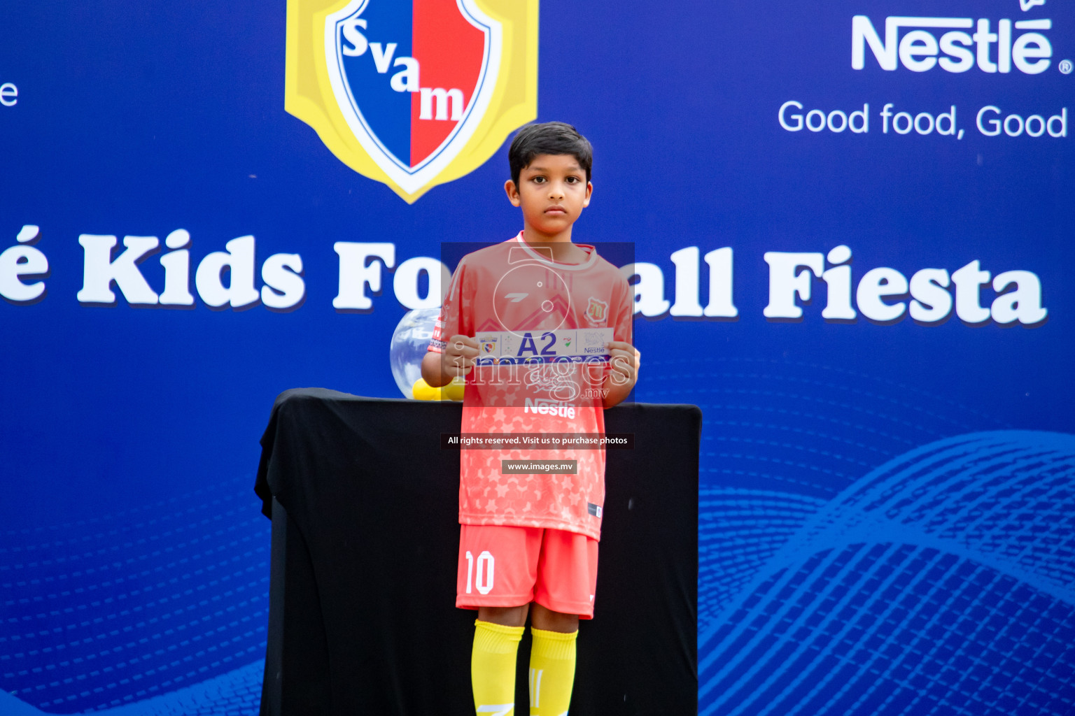 Draw Ceremony of Nestle' Kids Football Fiesta 2023 held in Artificial Beach, Male', Maldives on Saturday, 7th October 2023