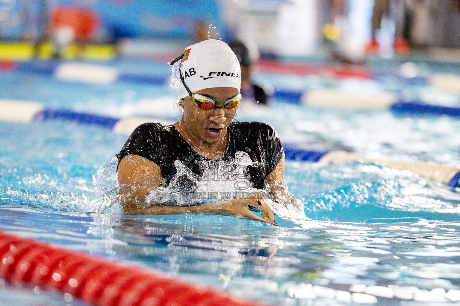 Day 5 of National Swimming Competition 2024 held in Hulhumale', Maldives on Tuesday, 17th December 2024. 
Photos: Hassan Simah / images.mv