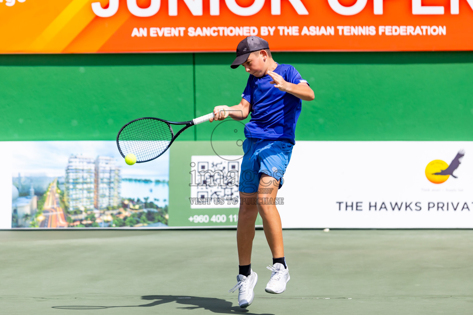 Day 8 of ATF Maldives Junior Open Tennis was held in Male' Tennis Court, Male', Maldives on Thursday, 19th December 2024. Photos: Nausham Waheed/ images.mv