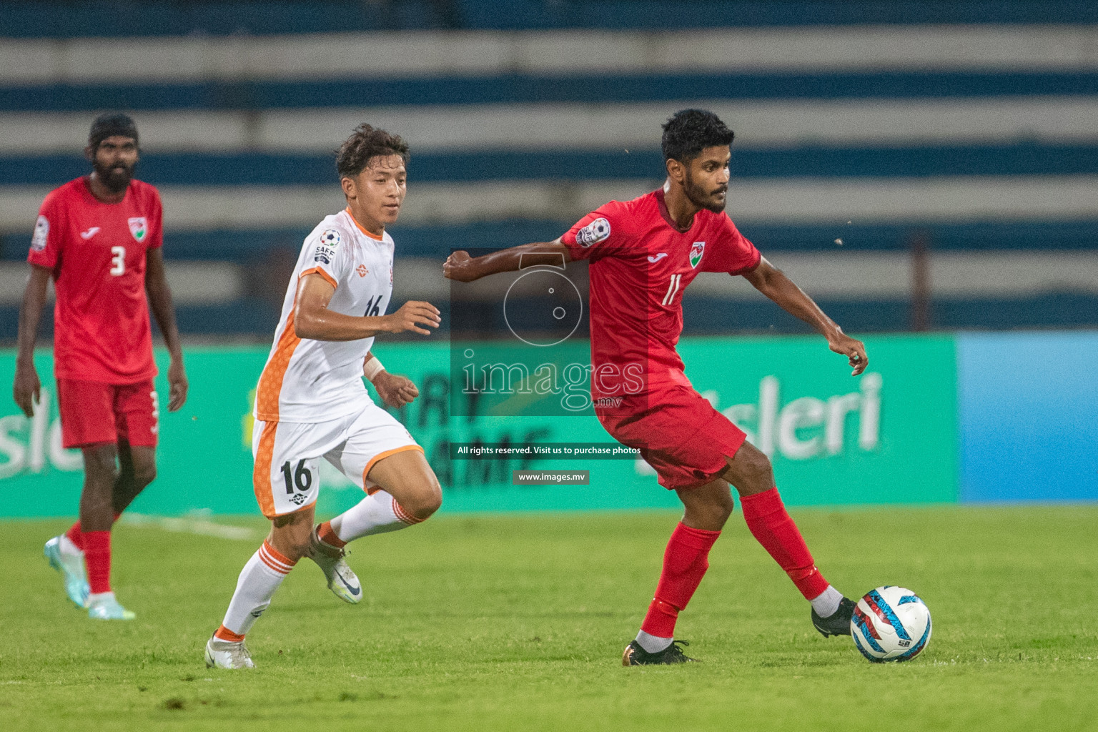 Maldives vs Bhutan in SAFF Championship 2023 held in Sree Kanteerava Stadium, Bengaluru, India, on Wednesday, 22nd June 2023. Photos: Nausham Waheed / images.mv