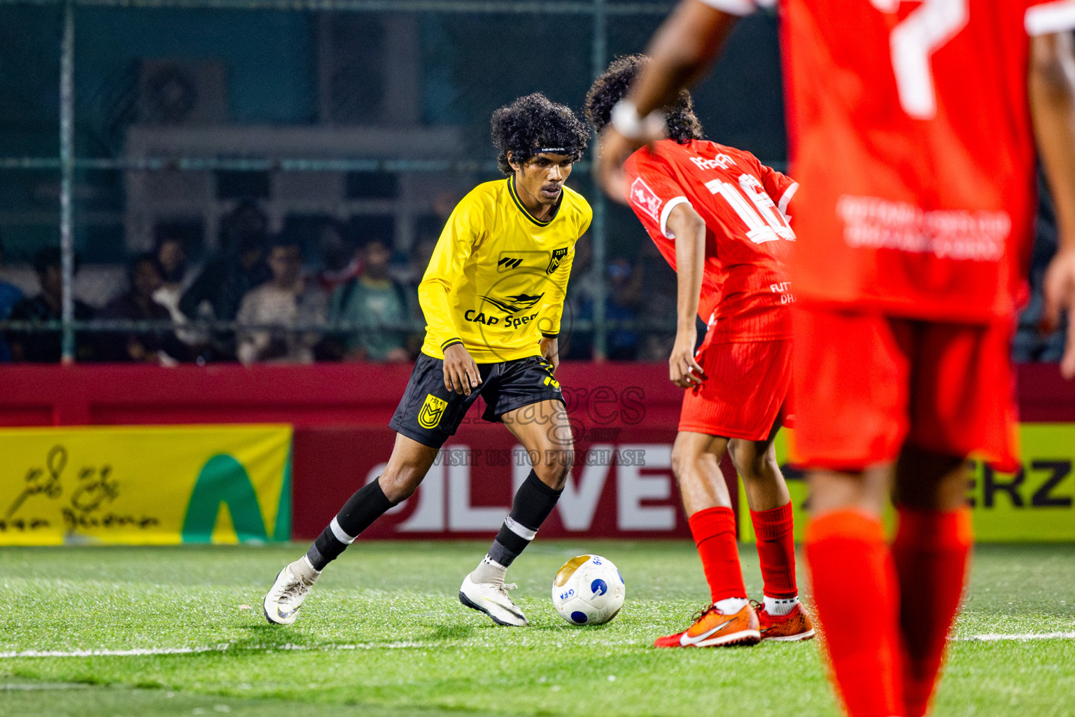 F Dhanraboodhoo vs F Magoodhoo in Faafu Atoll Finals in Day 25 of Golden Futsal Challenge 2025 was held on Wednesday , 28th January 2025, in Hulhumale', Maldives. Photos: Nausham Waheed / images.mv