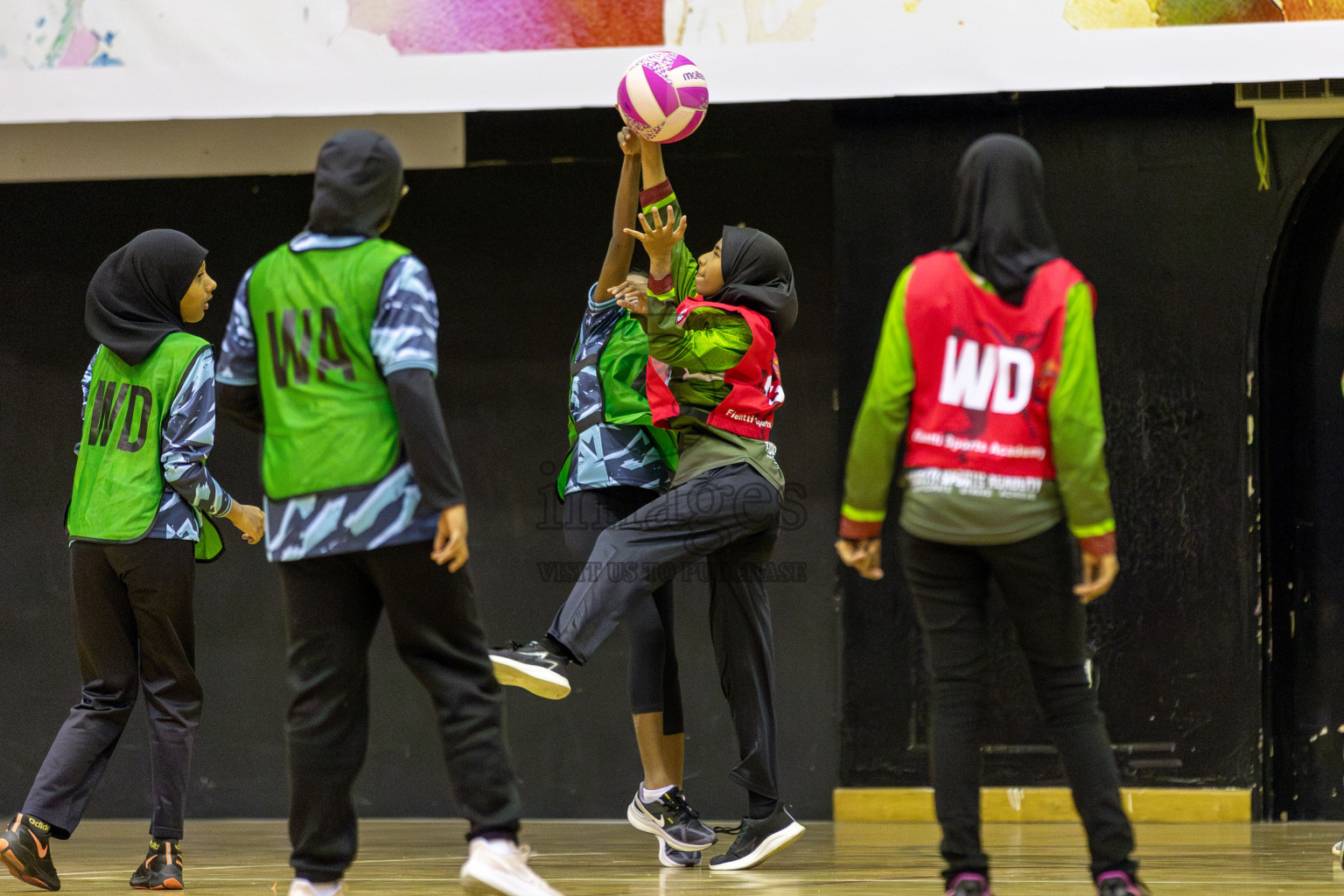 FIONTI A Team vs High flyers in Day 2 of 3rd Junior Championship - Netball association of Maldives, held at Social Center on Monday 20th January 2025 . Photos by Shuu Abdul Sattar