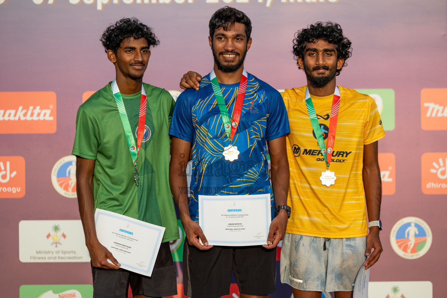 Day 3 of 33rd National Athletics Championship was held in Ekuveni Track at Male', Maldives on Saturday, 7th September 2024. Photos: Suaadh Abdul Sattar / images.mv