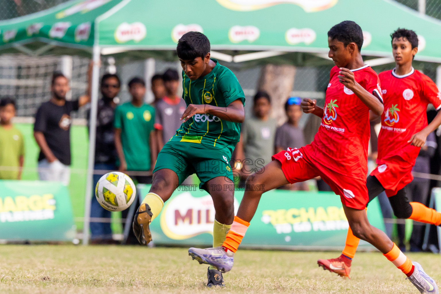 Day 5 of MILO Academy Championship 2025 (U14) was held on Monday, 3rd November 2025 at Henveiru Football Grounds, Male', Maldives . Photos: Nausham Waheed / images.mv