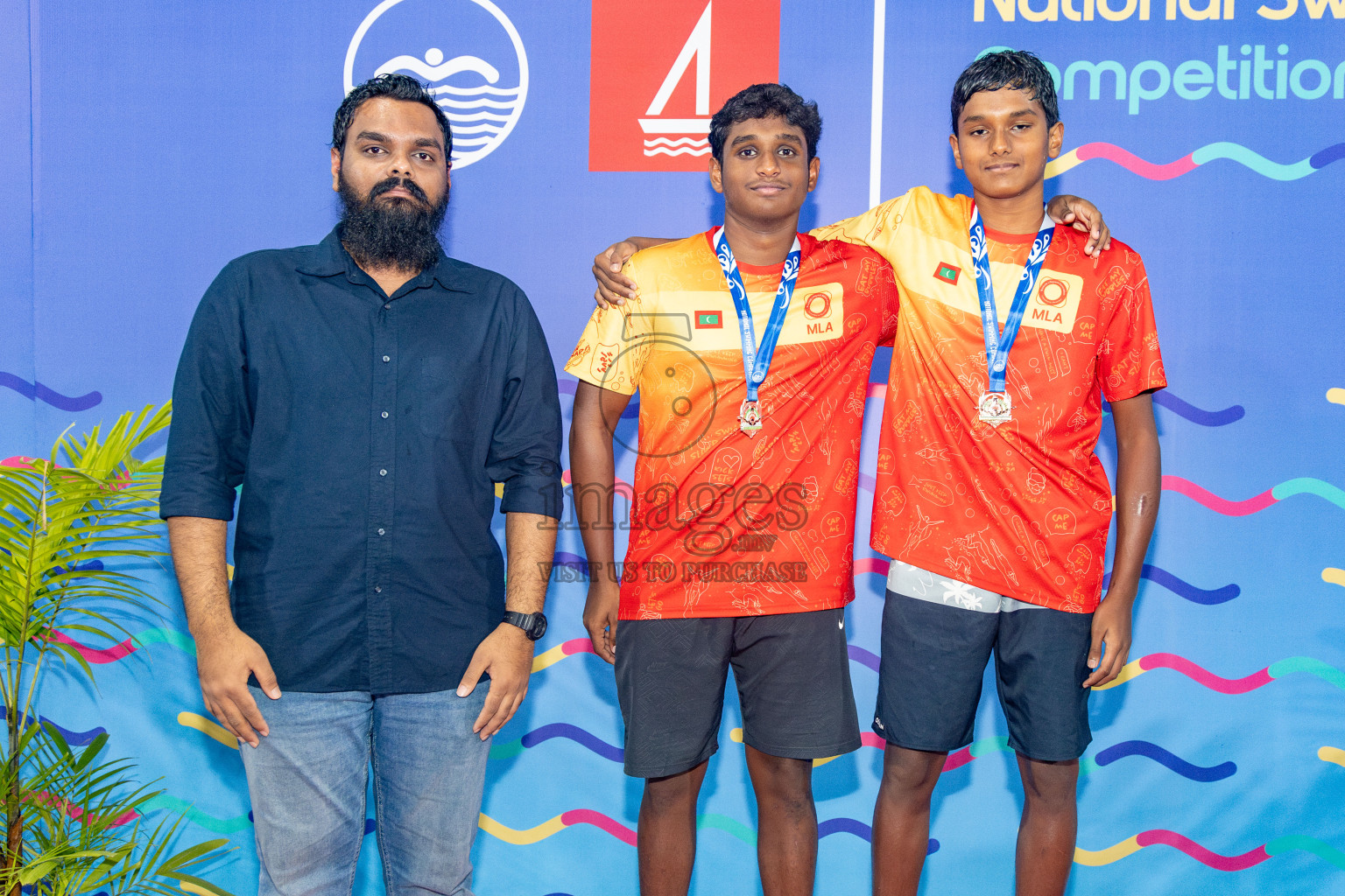 Day 5 of National Swimming Competition 2024 held in Hulhumale', Maldives on Tuesday, 17th December 2024. Photos: Hassan Simah / images.mv