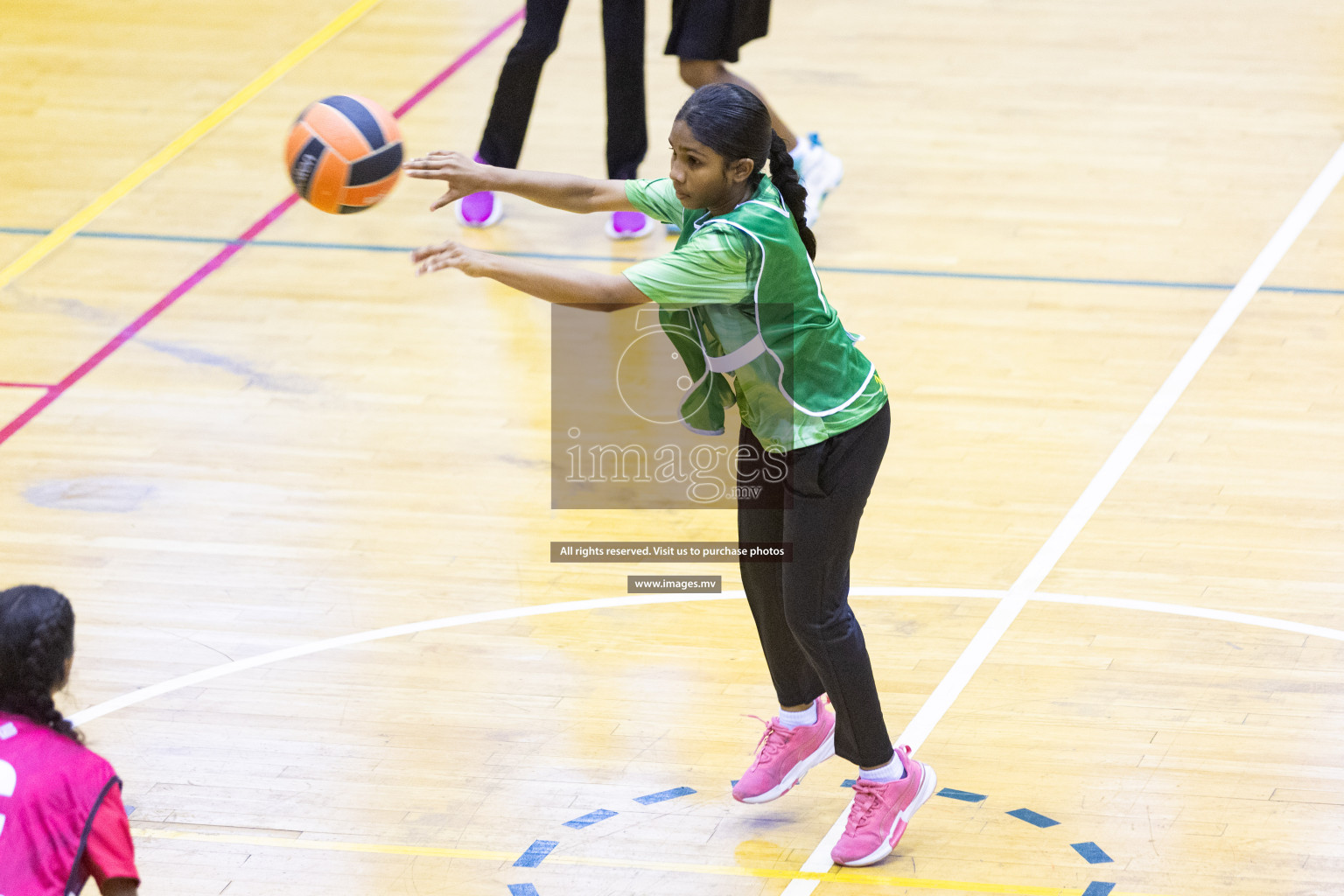 Day 10 of 24th Interschool Netball Tournament 2023 was held in Social Center, Male', Maldives on 5th November 2023. Photos: Nausham Waheed / images.mv