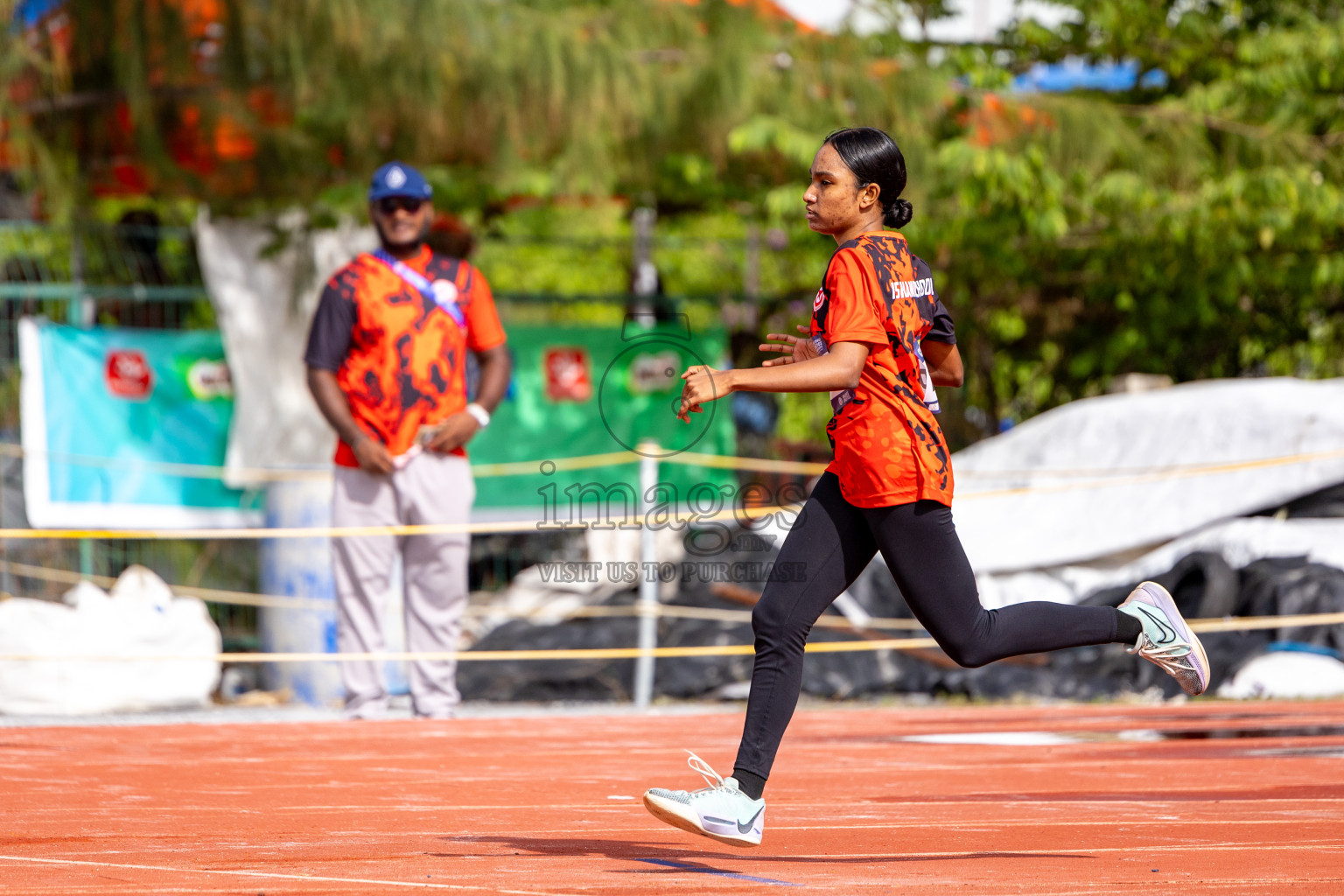 Day 2 of MWSC Interschool Athletics Championships 2024 held in Hulhumale Running Track, Hulhumale, Maldives on Sunday, 10th November 2024. 
Photos by:  Hassan Simah / Images.mv