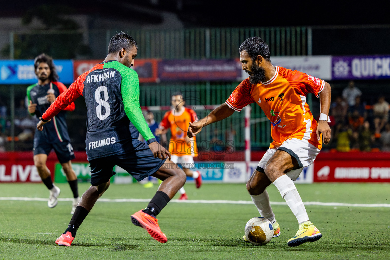Thaa Hirilandhoo vs L Isdhoo in zone round Day 30 of Golden Futsal Challenge 2025 was held on Monday , 3rd February 2025, in Hulhumale', Maldives. Photos: Nausham Waheed / images.mv