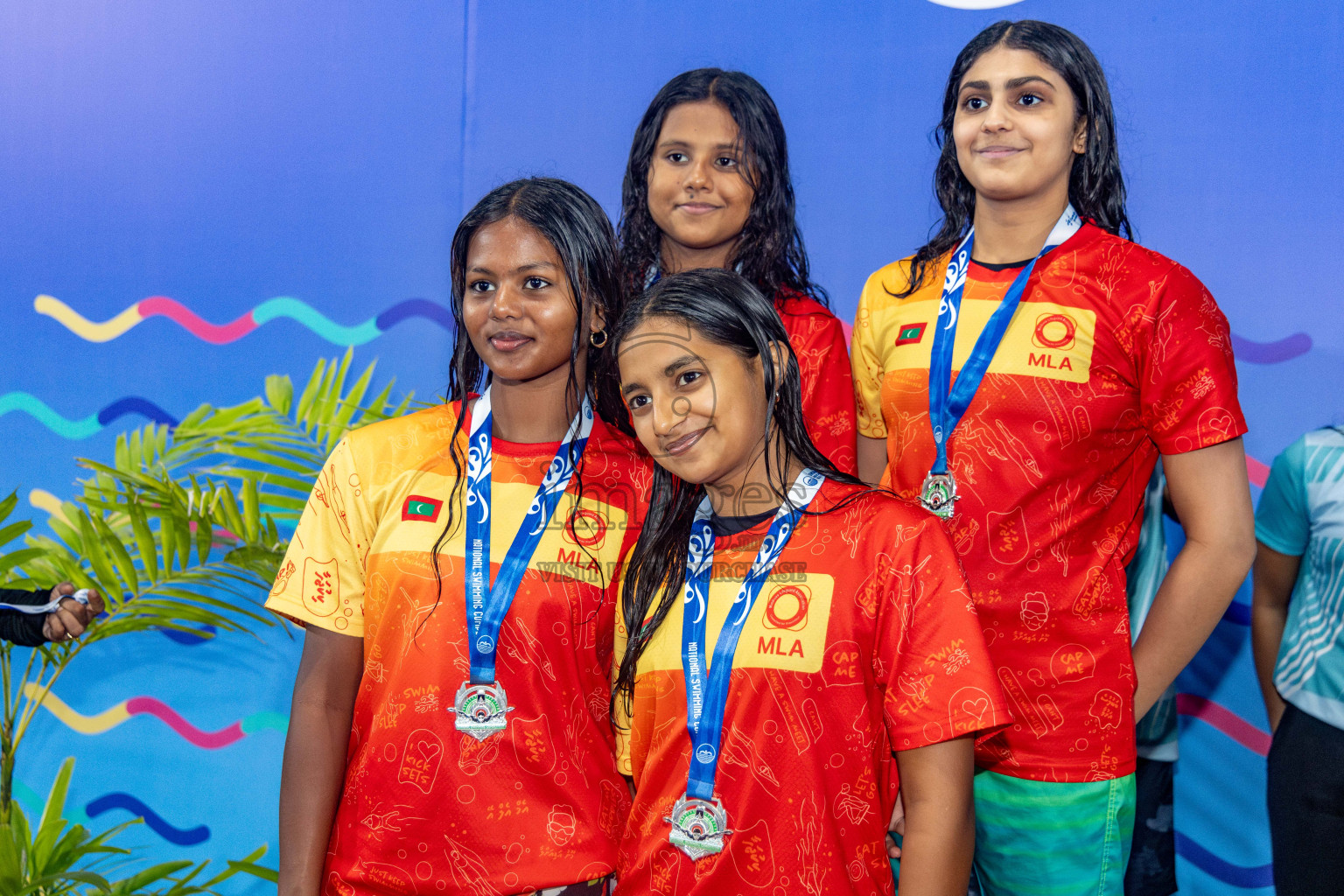 Day 5 of National Swimming Competition 2024 held in Hulhumale', Maldives on Tuesday, 17th December 2024. Photos: Hassan Simah / images.mv