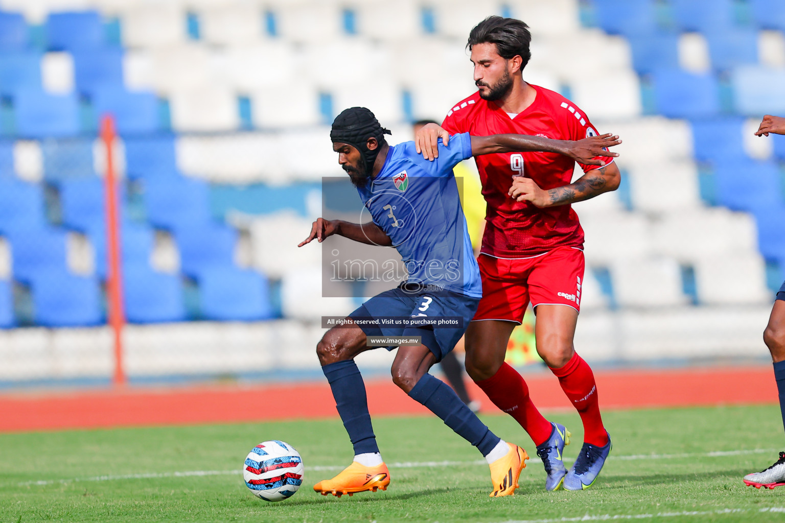 Lebanon vs Maldives in SAFF Championship 2023 held in Sree Kanteerava Stadium, Bengaluru, India, on Tuesday, 28th June 2023. Photos: Nausham Waheed, Hassan Simah / images.mv