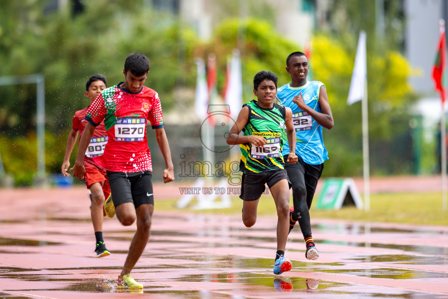 Day 1 of MWSC Interschool Athletics Championships 2024 held in Hulhumale Running Track, Hulhumale, Maldives on Saturday, 9th November 2024. 
Photos by: Ismail Thoriq / images.mv