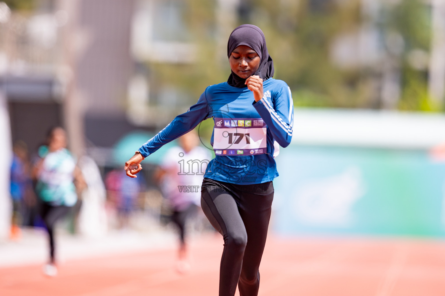 Day 3 of MWSC Interschool Athletics Championships 2024 held in Hulhumale Running Track, Hulhumale, Maldives on Monday, 11th November 2024. 
Photos by: Hassan Simah / Images.mv