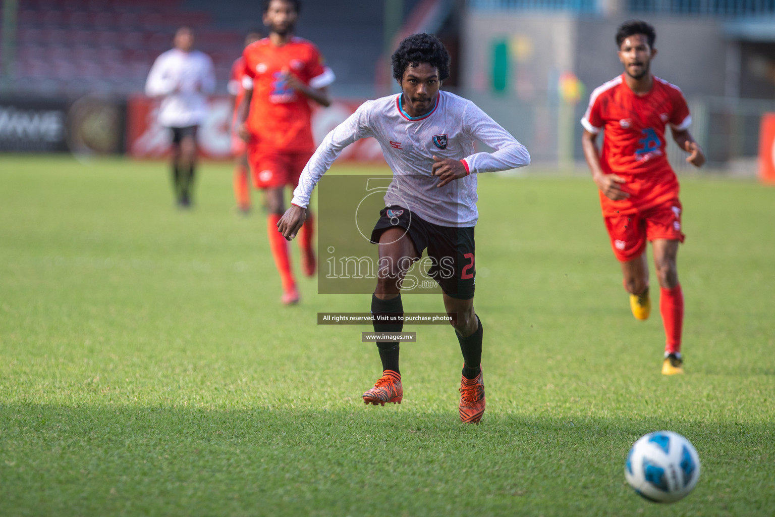 Tent Sports Club vs Club PK in 2nd Division 2022 on 13th July 2022, held in National Football Stadium, Male', Maldives  Photos: Hassan Simah / Images.mv