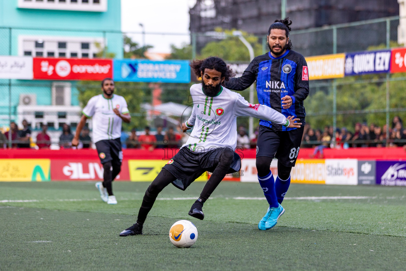 AA. Maalhos VS AA. Bodufolhudhoo in Day 7 of Golden Futsal Challenge 2025 was held on Saturday, 11th January 2025, in Hulhumale', Maldives 
Photos: Hassan Simah / images.mv