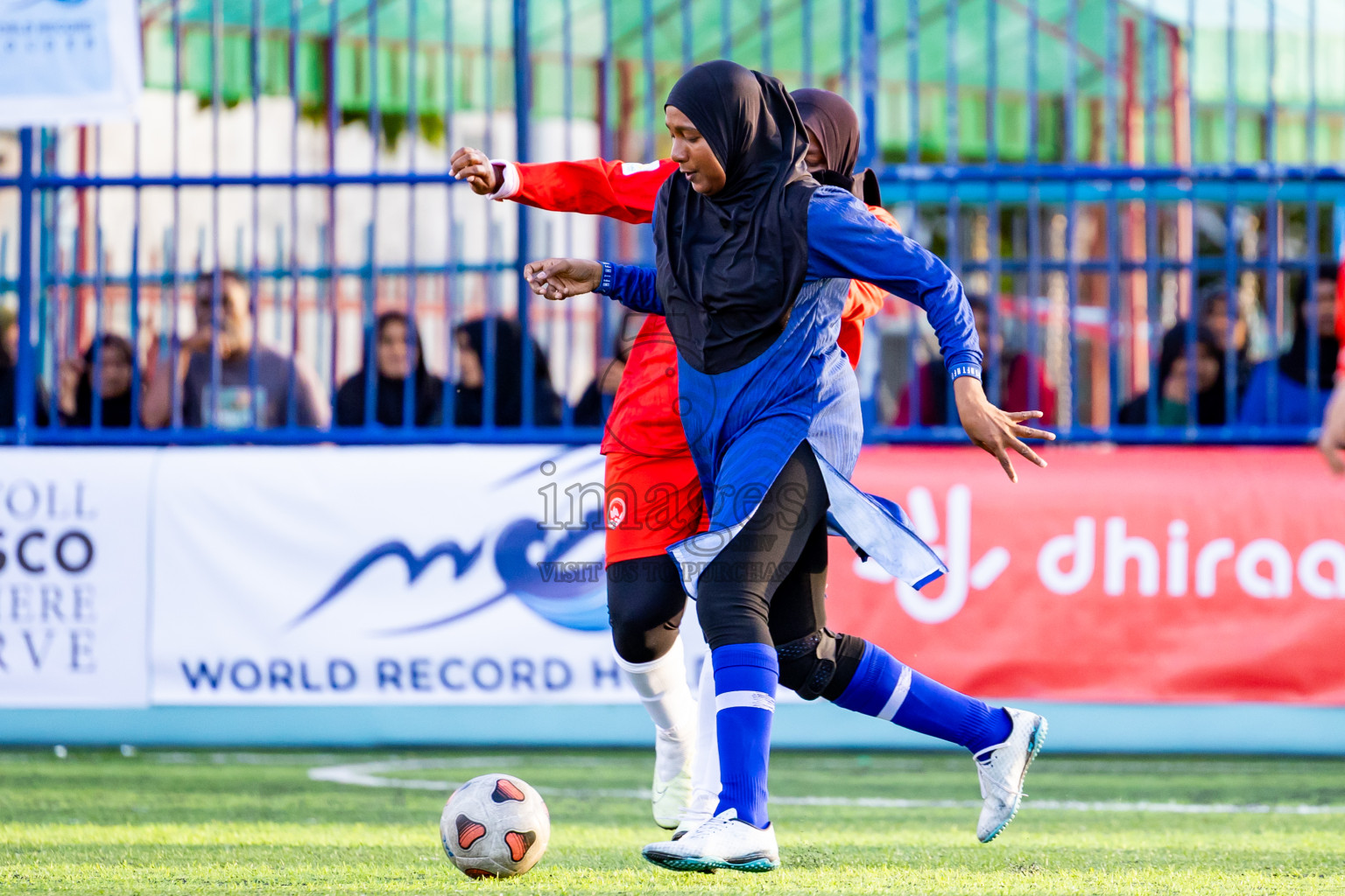 Eydhafushi vs Hithaadhoo in Day 5 of Better in Baa Futsal Fiesta 2025 Woman's division held in B. Eydhafushi, Maldives on Sunday, 9th November 2025. Photos: Nausham Waheed / images.mv