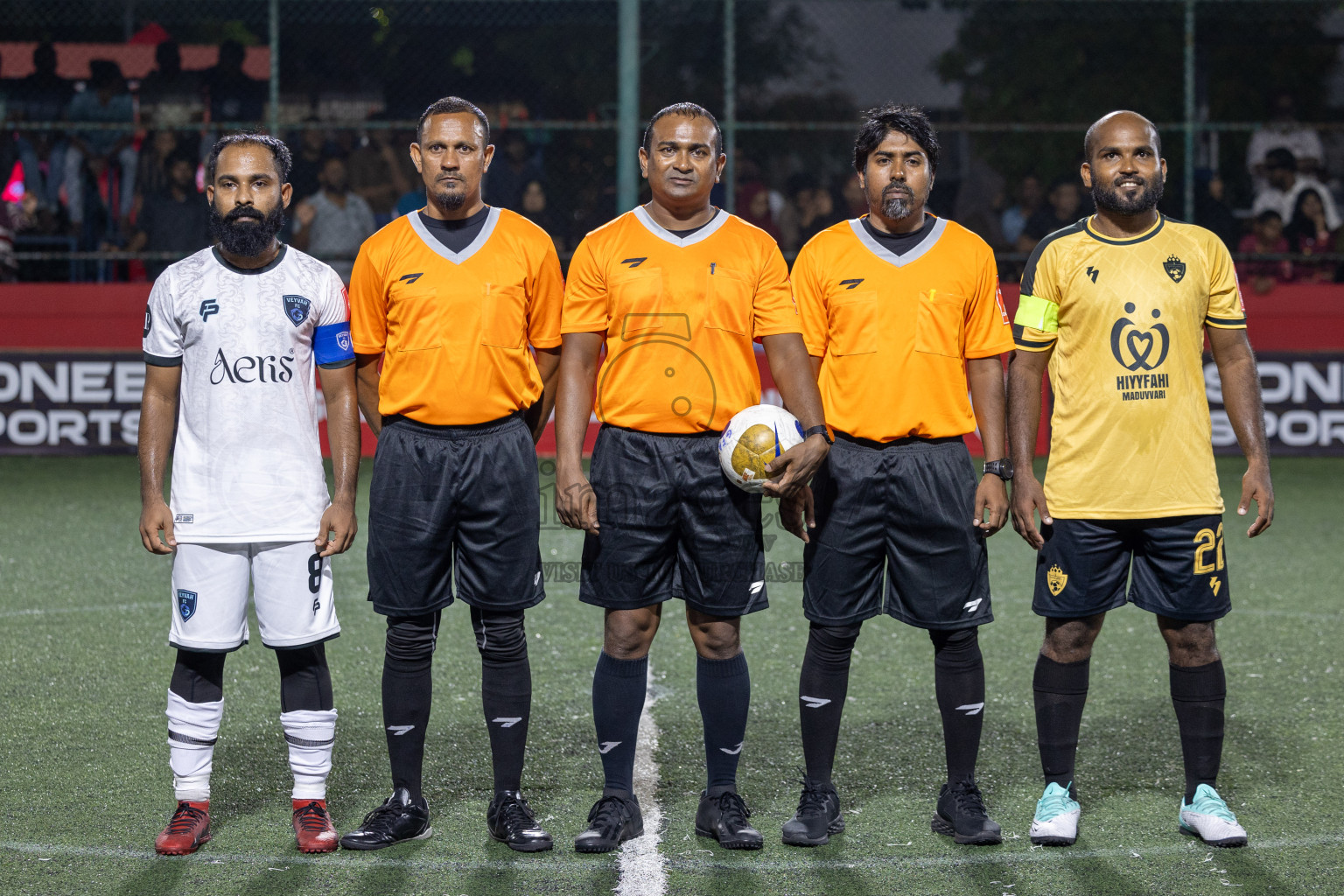 M. Veyvah vs M. Maduvvari in Day 12 of Golden Futsal Challenge 2025 was held on Thursday, 16th January 2025, in Hulhumale', Maldives Photos: Mohamed Mahfooz Moosa / images.mv