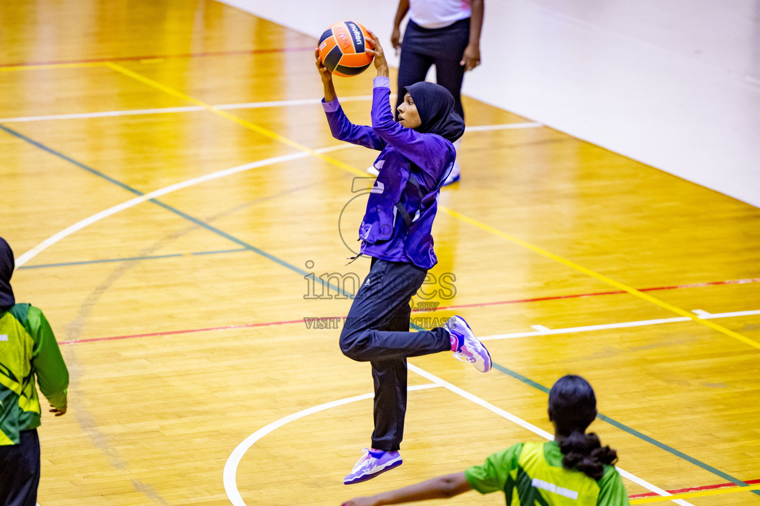 Day 7 of 25th Inter-School Netball Tournament was held in Social Center at Male', Maldives on Saturday, 17th August 2024. Photos: Nausham Waheed / images.mv