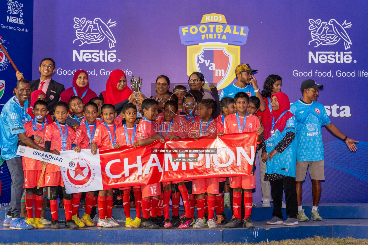 Day 4 of Nestle Kids Football Fiesta, held in Henveyru Football Stadium, Male', Maldives on Saturday, 14th October 2023
Photos: Ismail Thoriq / images.mv