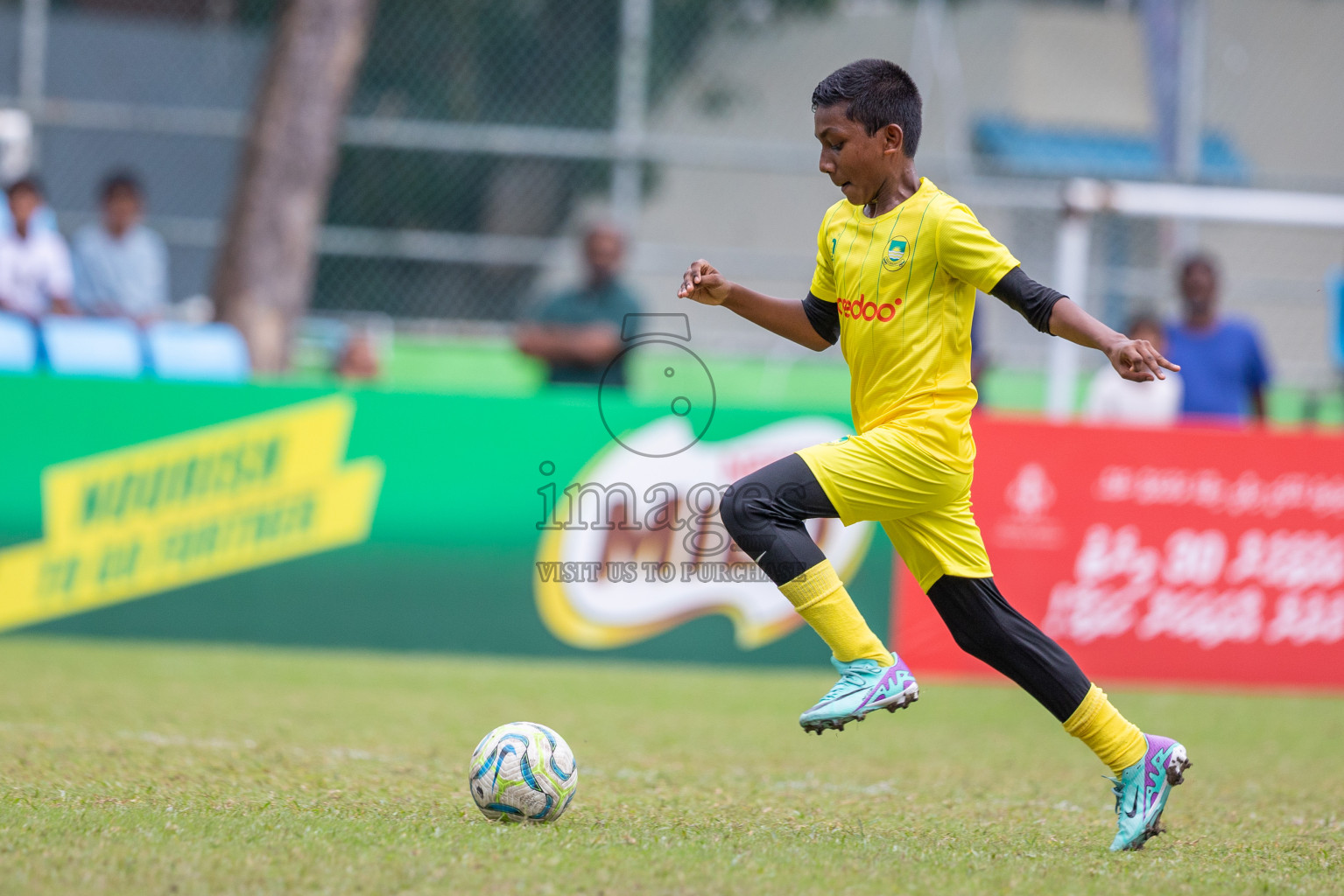 Eagles vs Maziya (U12) in Dhivehi Youth League 2024 - Day 2. Matches held at Henveiru Stadium on 22nd November 2024 , Friday. Photos: Shuu Abdul Sattar/ Images.mv