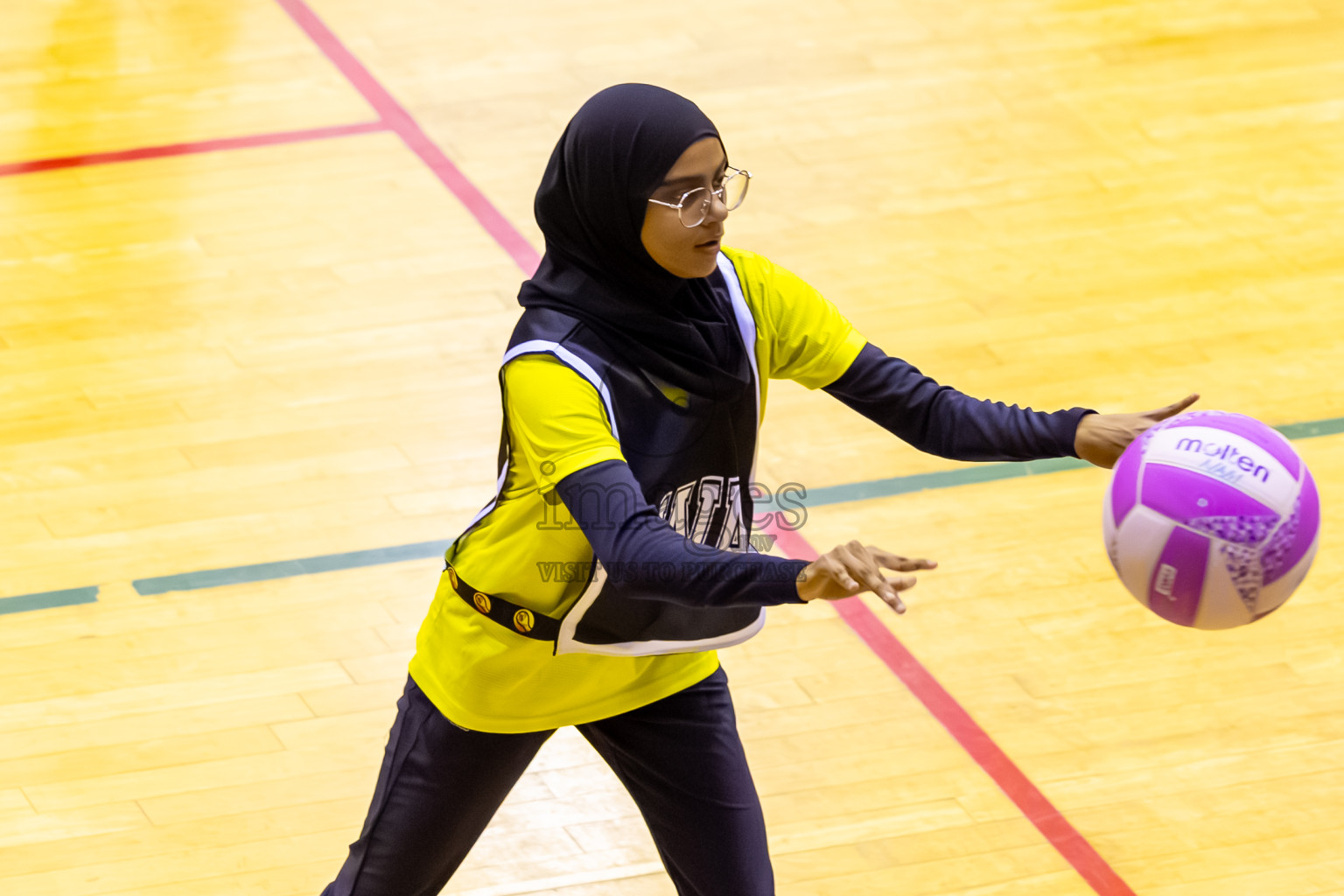 KYRC vs N Sports A in Day 5 of 24th Milo Netball Association Championship held in Social Center at Male', Maldives on Friday, 5th September 2025. Photos: Nausham Waheed / images.mv