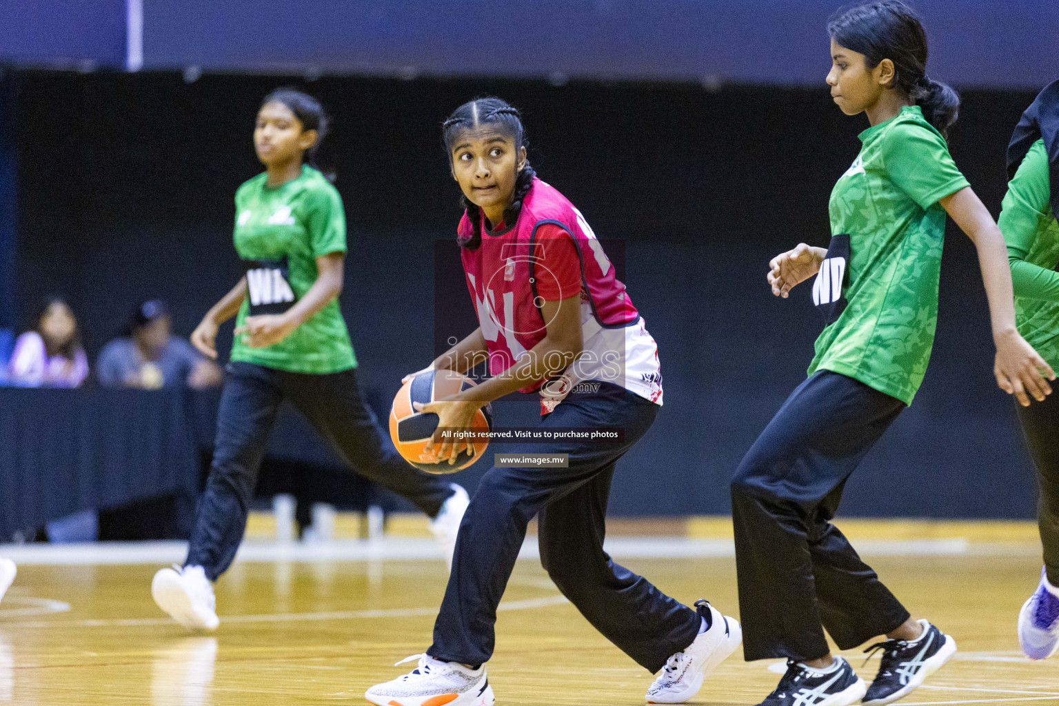 Day2 of 24th Interschool Netball Tournament 2023 was held in Social Center, Male', Maldives on 28th October 2023. Photos: Nausham Waheed / images.mv