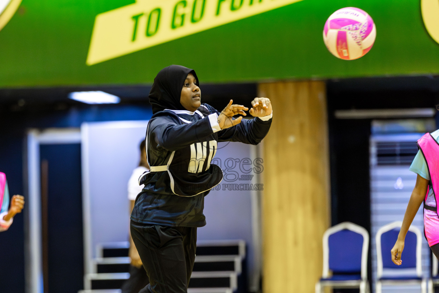 AIS Netball Academy vs MV Netters Academy in Day 6 of 3rd Netball Junior Championship, held at Social Center on Friday 24th January 2025 . Photos: Shuu Abdul Sattar / images.mv
