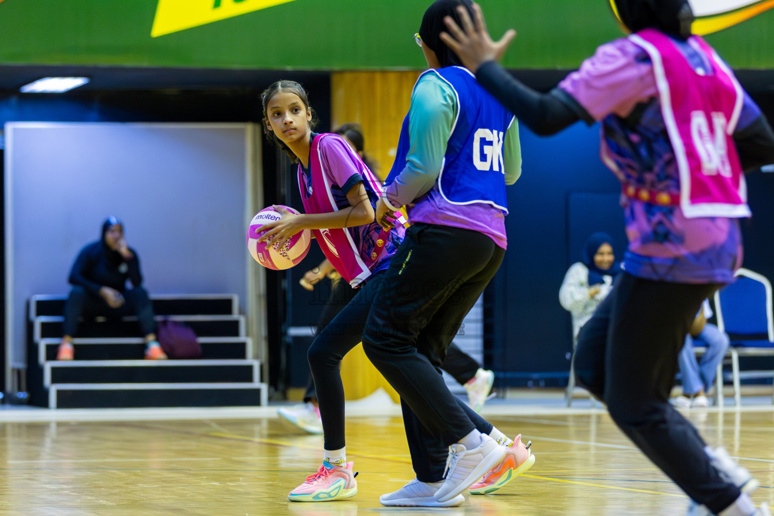 N Sports Academy A vs Young Netballers B in Day 1 of 3rd Junior Championship - Netball association of Maldives, held at Social Center on 19th January 2025 . Photos by Shuu Abdul Sattar