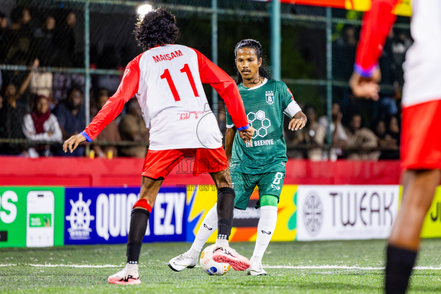 Th Thimarafushi vs Th Dhiyamigili in Day 10 of Golden Futsal Challenge 2025 was held on Tuesday, 14th January 2025, in Hulhumale', Maldives Photos: Nausham Waheed / images.mv