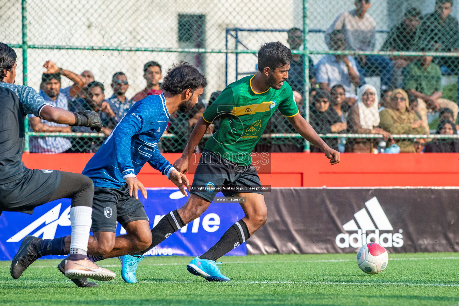 K. Gaafaru vs K.Guraidhoo in Day 6 of Golden Futsal Challenge 2023 on 10 February 2023 in Hulhumale, Male, Maldives