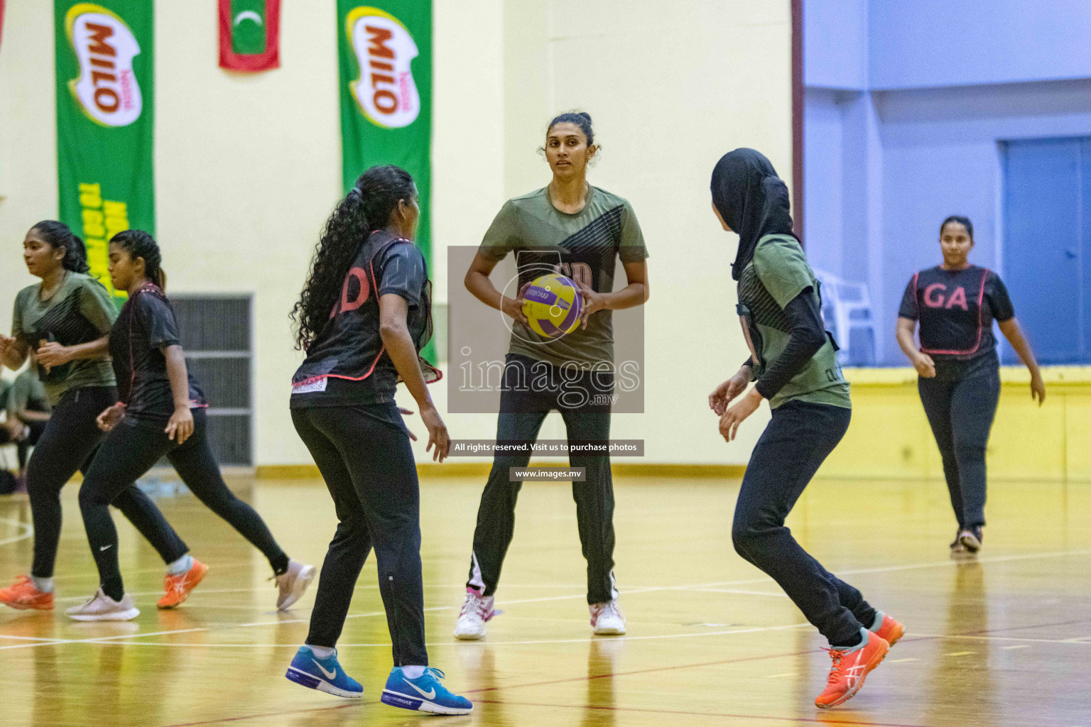 Kulhudhuffushi Youth & R.C vs Club Green Streets in the Finals of Milo National Netball Tournament 2021 (Women's) held on 5th December 2021 in Male', Maldives Photos: Ismail Thoriq / images.mv